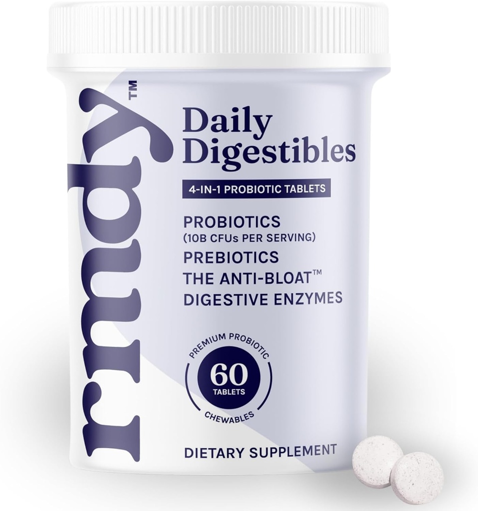 rmdy Zaparcia, Bloating, & Relief Gas 124; Relief od Biegunki, & IBS Release 124; Probiotic for Digestive Health & Gut Release 124; 60 Sugar Free Chewable Bloating Tablets