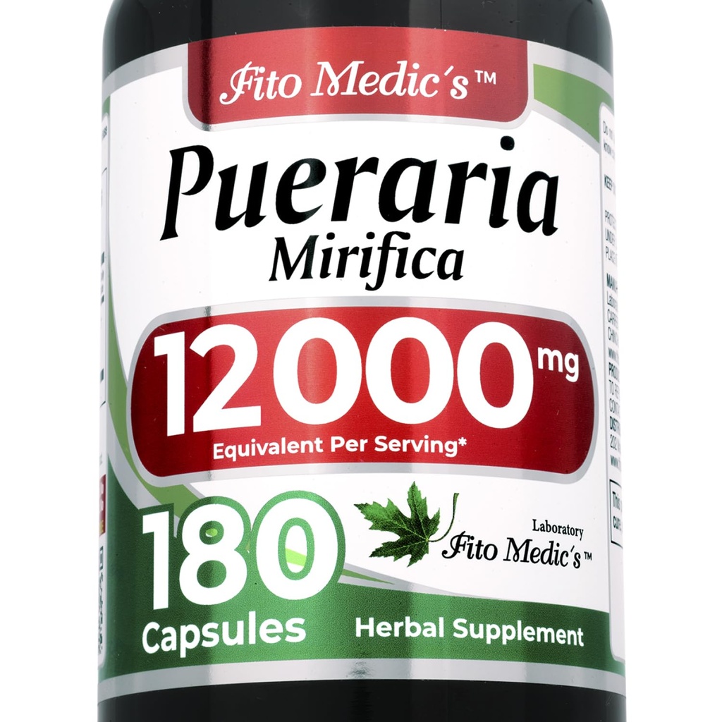 FITO MEDIC 's Lab XI124; pueraria mirifica XI124; 180 kapsułki XI124; 12000 mg XI124; pueraria mirifica Capsule XI124; Suplement dla Kobiet XI124; ekstrakt koncentracyjny XI124; Ultra wysoka Absorpcja.