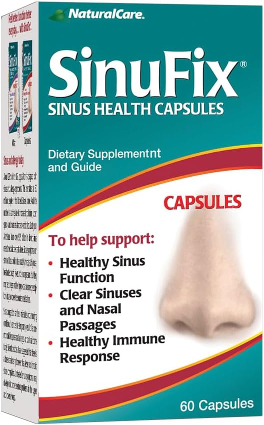 NaturalCare SinuFix Kapsułki, Promotes Healthy funkcji Sinus, 60 Hrabia
