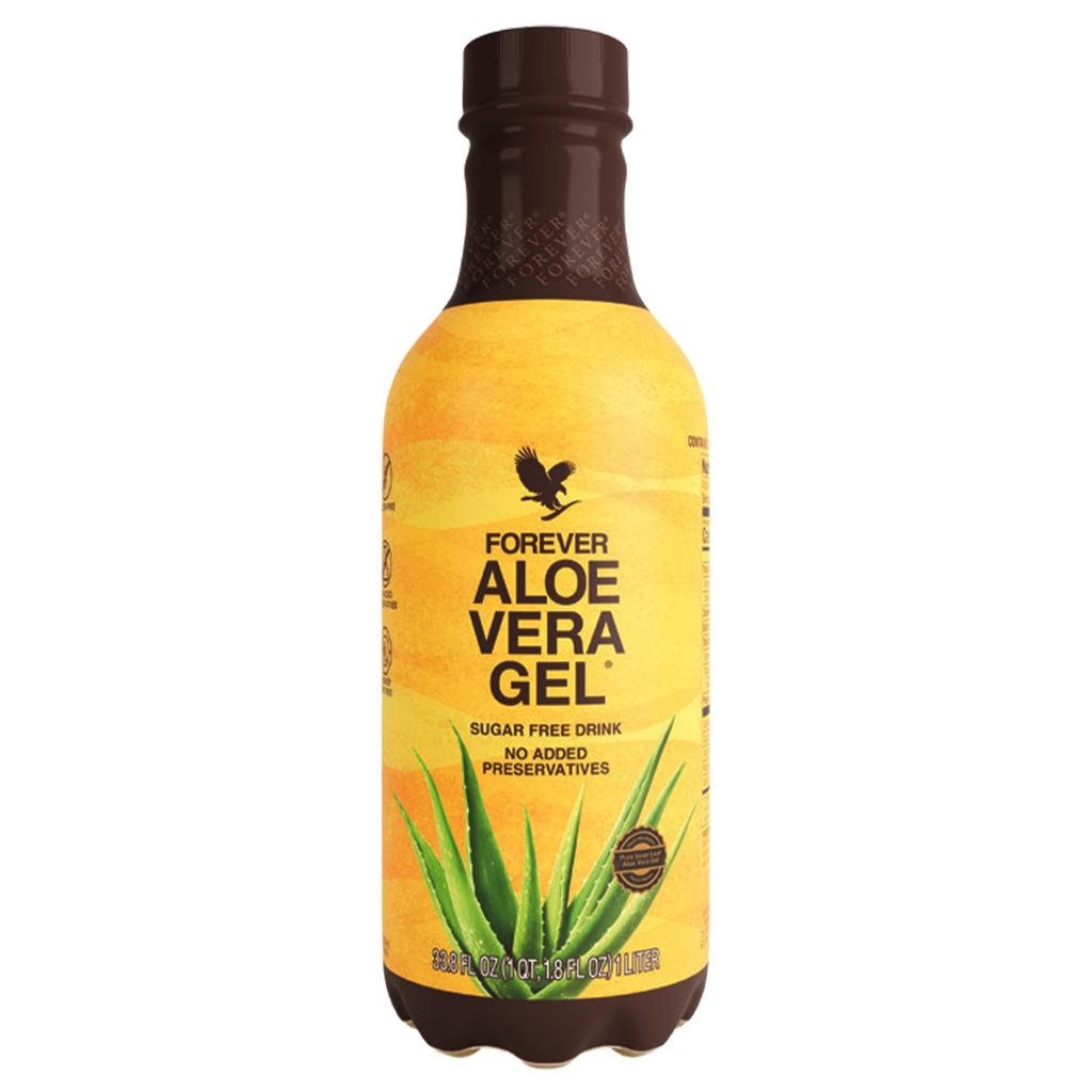Forever Living - Aloe Vera Gel, Sok z czystego liści wewnętrznych, 99,7% Aloe Content, Preservative- Free, 33,8 fl oz