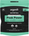 Organifi Peak Power, Pre Workout Proszek do wspomagania nawadniania, z grzywą Lwa i Guayusa