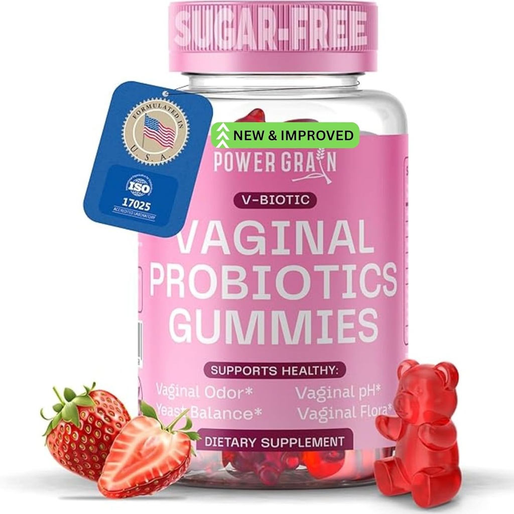 Premia Probiotyki pochwy Gummies - 5 Milionów CFU - pH Balance & Vaginal Health Support - Prebiotyki i Enzymy Żywieniowe - Wspiera Waginalną Flora & Kontrola Odoru Leczenie zakażenia drożdżami