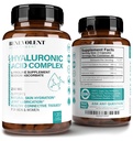 Suplementy kwasu hialuronowego 250 mg z 200 mg witaminy C, 1000mg L- Proline & Anti-Aging Benefits, Hyaluronic Acid Capsules for Youth Skin, Joints & Connective Tissue Health - 120 kapsułki