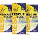 Rescue Bach Sleep płynne topnienia, Natural Orange Vanilla Flavor, Natural Seep Aid, Stress Relief, Homeopatyczna Esencja Kwiatu, wolne od melatoniny, Non-Alkohol, 3 Pack, 28 Count Each