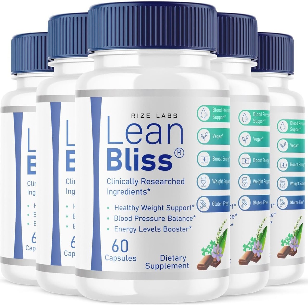 (5 opakowań) Lean Bliss Weiss Loss Pills, Lean Bliss Fat Burning Formula, LeanBliss Advanced Metabolic Capsules For Natural Weight Management & Blood Supplement, LeanBliss Dietetic Supplement (300 kapsułki)