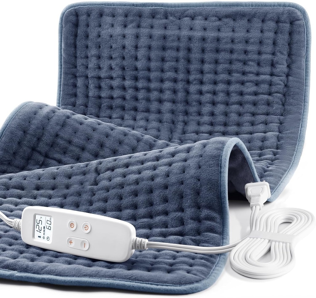 Ogrzewanie Pad na ból pleców Relief, Bardzo duży 33 x 17, Przenośne Ogrzewanie Pad na Ramię, Szyja, Skurcz, Ból menstruacyjny, z aktualizacji 6 Stoper i 6 Kontroler temperatury