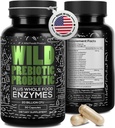 Dzikie Prebiotyki i Probiotyki z Digestive Enzymes 124; 20 Miliard CFU - 10 Szczepów dla Kobiet i Mężczyzn 124; Wsparcie Gut Zdrowie i suplementy diety 124; Nie-GMO Prebiotyczne włókno 124; 30 Kapsułki