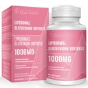 Liposomal Glutathione Softgels 1500MG, Zmniejszony suplement glutationu z witaminą C, Lepsza absorpcja, Nie-GMO Potężny przeciwutleniacz do zdrowego starzenia, Detox, Immune Health, 60 Softgels