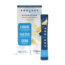 PROTEKT Electrolyte Pakiety do odzyskiwania i nawilżania 124; Organic & Sugar-Free Electrolytes Drinki do 124; Działa szybciej niż proszek Drink 124; On- The- Płynne Napoje Napoje Nawodnienia 124; Lemoniada, 10 Pack