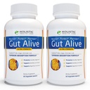 Gut Alive - All Natural Support to Fight IBS, Heartburn, Niestrawność kwasowa, Refluks kwasowy, Bloating & Gas. Unikalne Formulacja (60 Licznik (Pack of 2))
