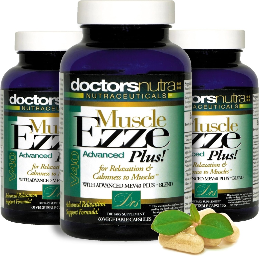 Opakowanie 3 Natural Relaxant Muscle Ezze Plus Advanced Day- Time 24 - 7 Kapsułki o maksymalnej mocy.