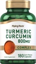 Piping Rock kurkumina dodatek 800mg 124; 180 Kapsułki 124; Herbal Extract Complex Support 124; Non- GMO, Gluten Free