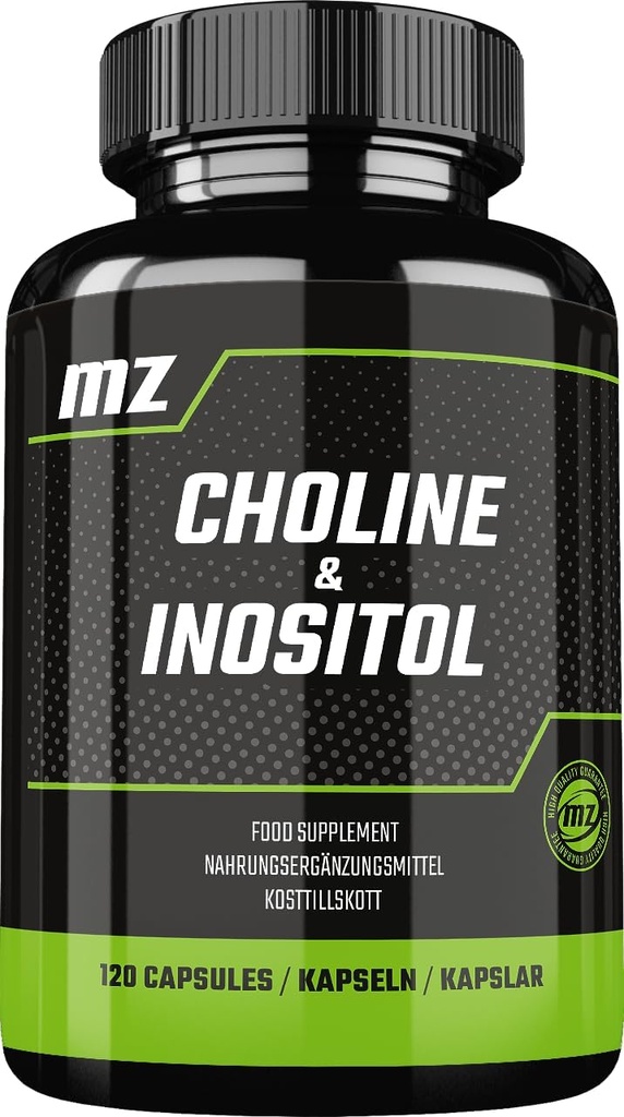 Cholina i Inositol 1200 mg na jedną porcję - 120 kapsułek - 2 miesiące dostaw - suplement diety do wsparcia klarowności umysłu i relaksacji - MZ