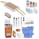 Anatomia Lab Venipuncture Practice Kit z zestawem do pielęgnacji i pielęgnacji ramion, model IV + Supplemental Injection Skill Supplies