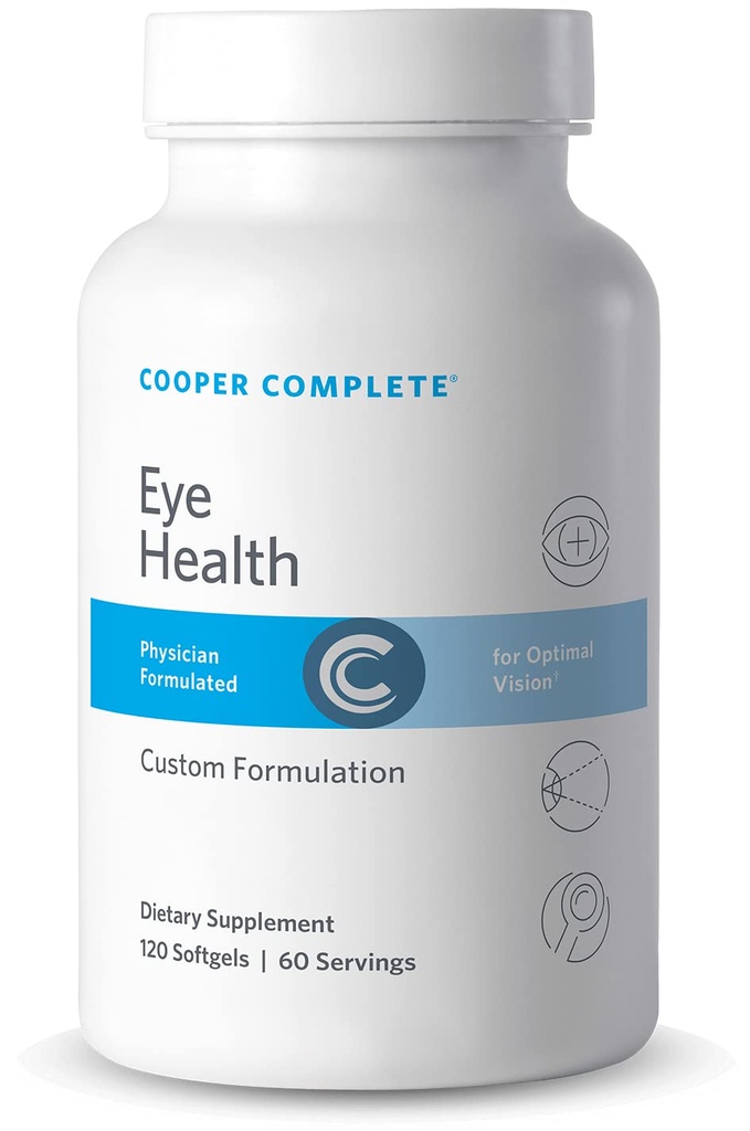 Cooper Complete - Eye Health Supplement - Luteina, Meso Zeaksantyna i Zeaksantyna, Witamina C & E - 60 Day Supply Pack of 1