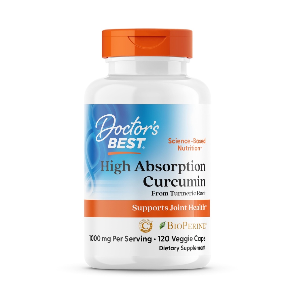 Lekarze BEST Wysoka absorpcja Curcumina z korzenia turmerowego, Wspiera Joint Health, Non-GMO, Gluten Free, Soy Free, Vegan 120 Veggie Caps