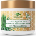Manuka Miód Eczema krem nawilżający do łuszczycy Relief - Swędzenie, Suchość skórka Wysypka Ointment - Soothing Moisturizer dla dziecka, Dzieci, Dorośli - Wysoka siła Body & Face Cream 4oz
