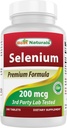 Najlepsze Naturals Selenium 200 mcg suplement, 240 Count
