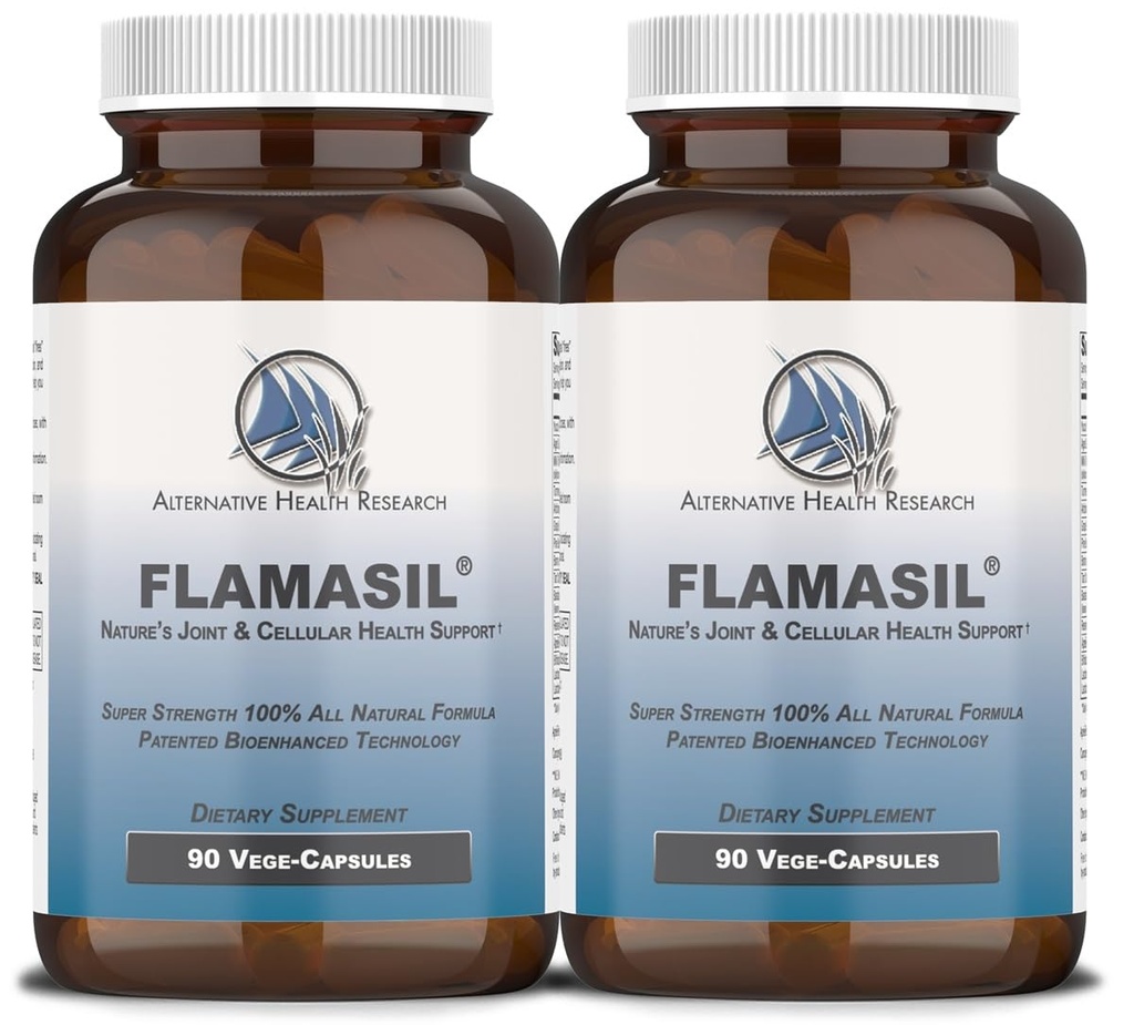 Flamasil ™ (2 opakowania) - dla odpowiedzi na zdrowe zapalenie * 124; Multi- Herbal Pain Reliever * i Joint Aid 124; Bio- Enhanced Turmeric, Boswellia, Resveratrol, and More 124; 13- in-1 Superfood Antioksydants