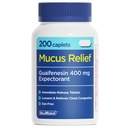 ValuMeds Mucus Relief Guaifenesin 400mg (200 Caplets) 124; Maksymalna moc 124; Mucus Thinning for Colds, Przekrwienie klatki piersiowej, Flu, Coughing 124; Expectorant & Decongestant