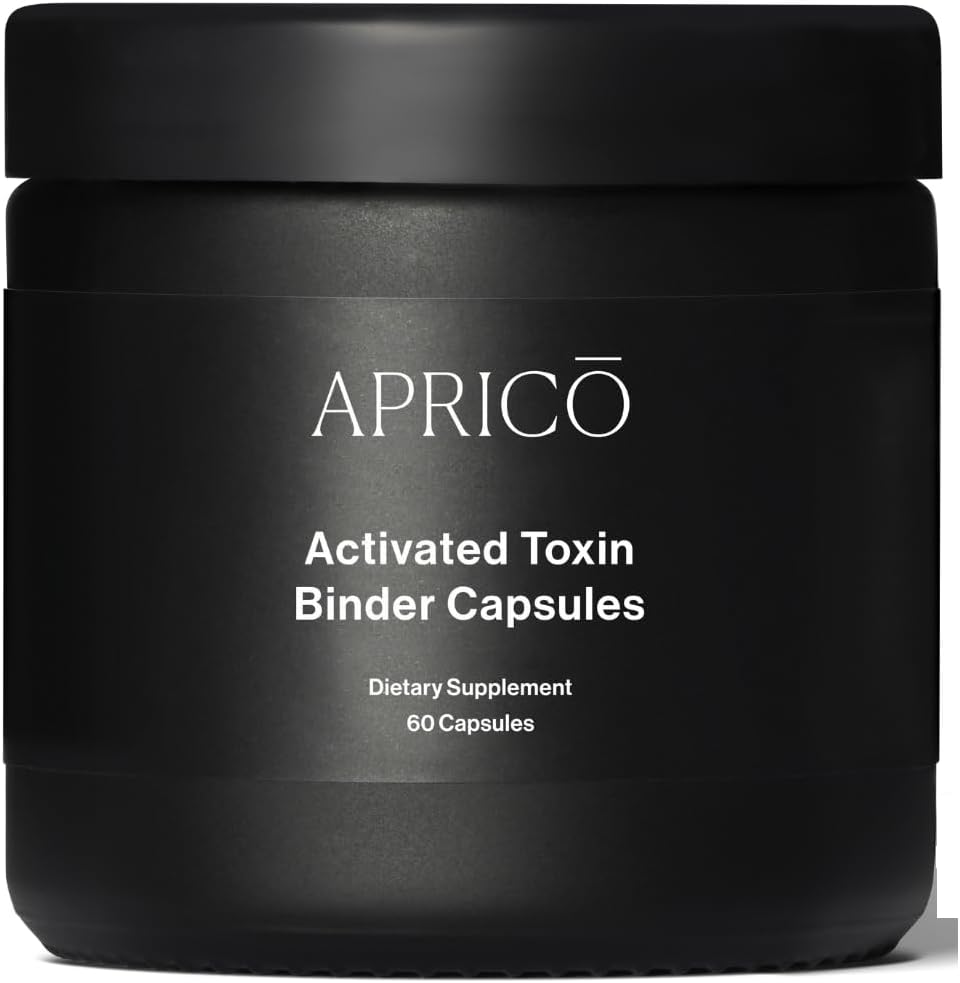 Aprico Activated Toxin Binder Kapsułki z aktywowanym Węglem, Zeolitem i Aloe Vera - Detox Support (60 Kapsułek)