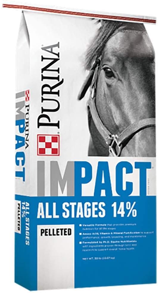 Purina | Impact All Stages 14 Pelleted Horse Feed | 50 Pound (50 LB) Bag