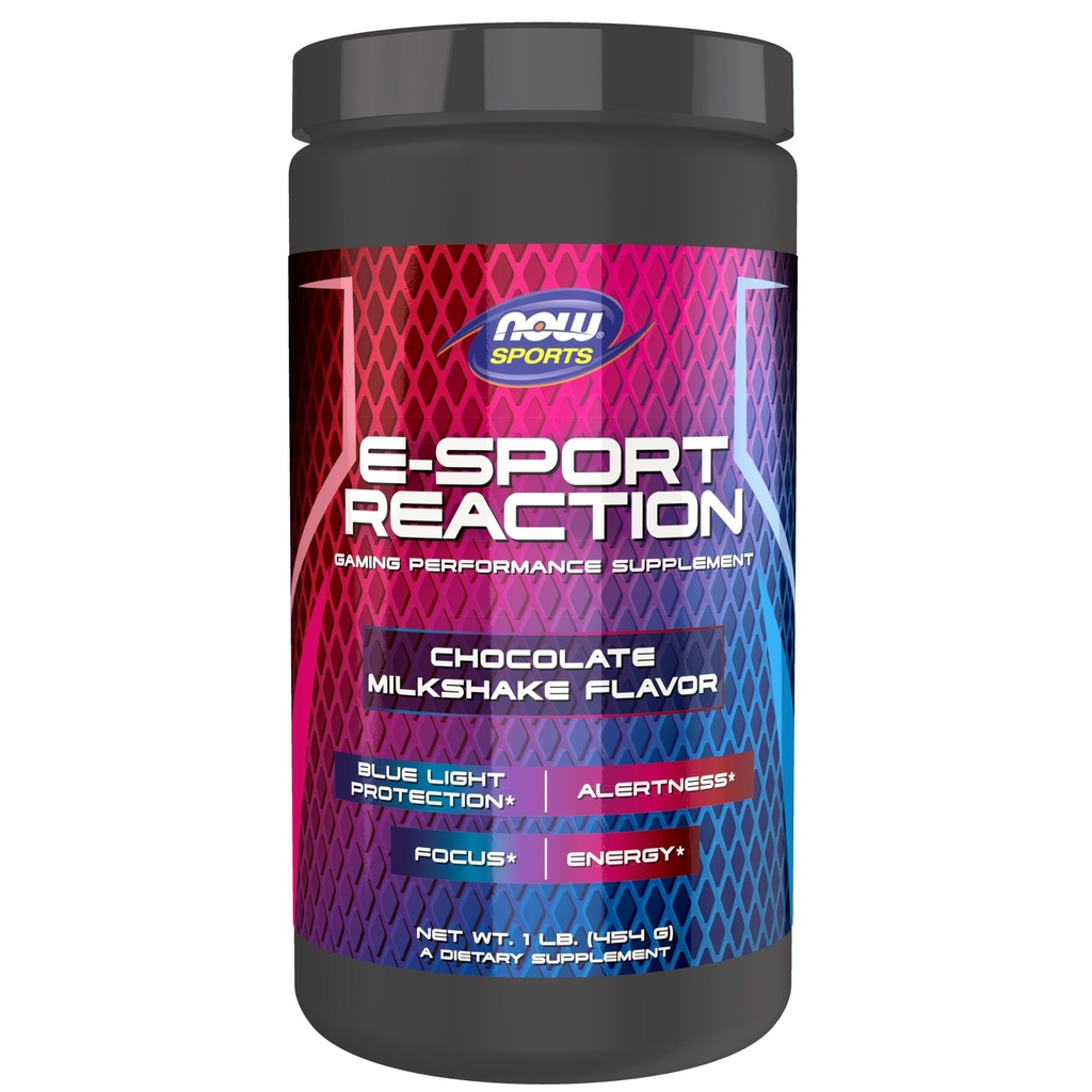 Teraz sport Esport Reakcja, Gaming Performance Supplement, 30 Służenia, Czekoladowy Milkshake, Crash Free Energy for Alertness and Focus, Blue Light Protection * z Lutein