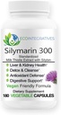 Silymarin 300 - Wyciąg z mleka znormalizowanego z silibinem 300 mg - Zdrowie wątroby i nerek, Detox i Czystość wątroby, Przeciwutleniacze - Wegan - 180 Kapsułki roślinne