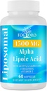 Fogoro Alpha Lipoic Acid 1500 mg- Liposomal ALA Suplement do Produkcji Energii Komórkowej, Metabolizm lipidów, Free Radical Scavenger, 60 Softgels