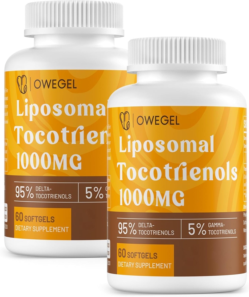Witamina E Tocotrienols Suplementy 1000mg - Wysoka moc Tocotrienol Tocotrienol Kapsułki, 95% Delta i 5% Gamma Tocotrienols Wsparcie skóry, kości, Przeciwutleniacz, 120 Softgels