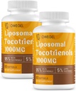 Witamina E Tocotrienols Suplementy 1000mg - Wysoka moc Tocotrienol Tocotrienol Kapsułki, 95% Delta i 5% Gamma Tocotrienols Wsparcie skóry, kości, Przeciwutleniacz, 120 Softgels