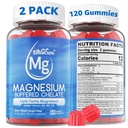 Magnezu Gummies - Triple Magnezu Complex, Magnezu Gummies Birmingham 124; Magnezu Glucynian, Malate, Cytrynian w / D3 B6 B12, do uspokajania, Sleep & Muscle Cramp
