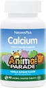 NaturesPlus Animal Parade Wapń, Vanilla Sundae Flavor - 90 Animal- Shaped Chewable Tablets - Opakowanie 2 - Promotes Healthy Bones - Wegan, Gluten Free - 180 Total Servings