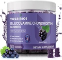 Glukozamina Chondroitin Gumies Sugar Free, dodatkowa siła 1500mg Glukozamina z MSM & Turmeric, Joint Support Gumies Supplements for Men & Women, for Joint Flexibility & Bone Health, 90 Count V01