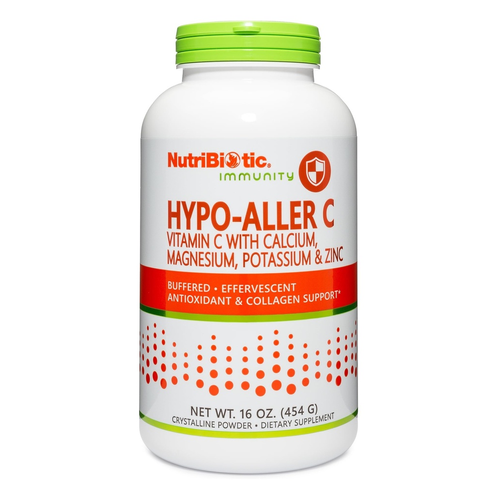 Nutric Biotic - HypoAller C Proszek Witamina C & Minerały, 16 Oz 124; 1300 Mg Witamina C dla przeciwutleniacza i wsparcia kolagenu 124; Buforowany z wapnia, magnezu, cynku i potasu 124; Gluten i GMO Free