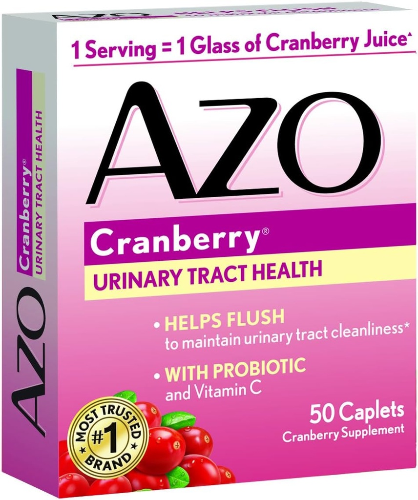 AZO Wszystkie naturalne skoncentrowane tabletki żurawinowe, 50 Count (Opakowanie po 3)