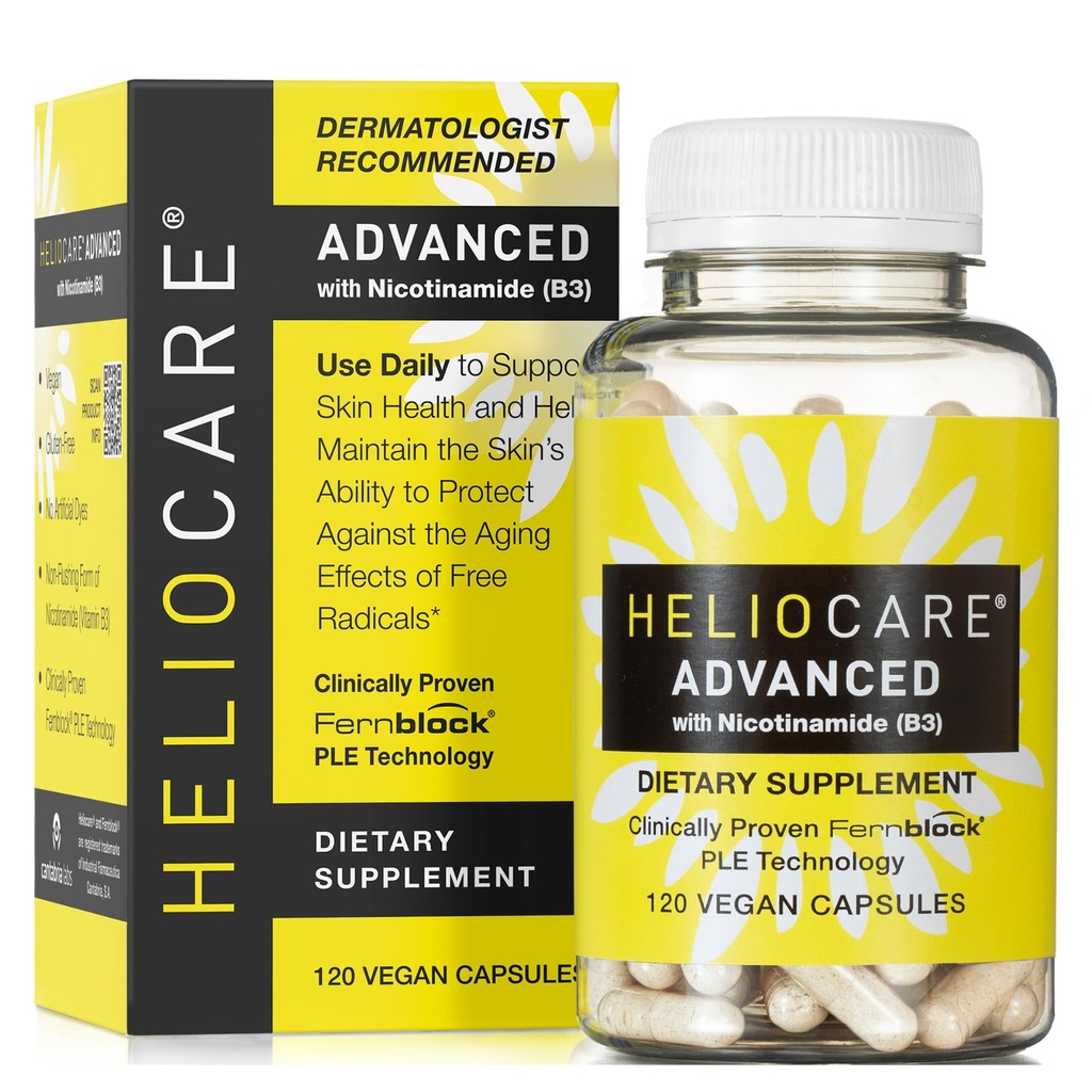 Heliocare Advanced with Nicotinamide Antioxidant Supplement, 120 Capsules