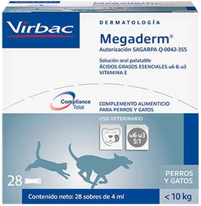 Virbac Omegaderm EZ Dawka, Mały pies / kot, 28 Hrabia, 4 ml