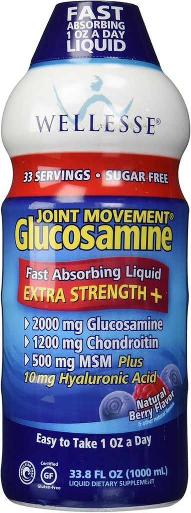 Wellesse Joint Movement Glukozamina Z Chondroitinem i Msm 33,8 fl oz (1000 ml)