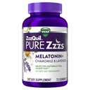 ZzzQuil PURE Zzzs Gummies melatonina, Pomoc senna, Melatonina 2 mg, z rumianku i lawendy, Melatonina Gummies snu, Pomoc senna dla dorosłych, Wildberry Vanilla Flavored, 72 Gummeje snu