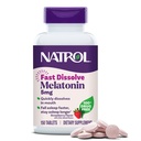 Natrol Melatonina 5 mg szybko rozpuszczalne tabletki, suplementy wsparcia snu dla dorosłych, Strawberry Flavor, 150 tabletek, Aż do 150 Day Supply