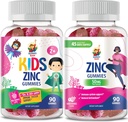 Gummie cynku dla dorosłych i Gummie cynku dla dzieci. Cynk Gummy do żucia dla immunologicznego wsparcia - Potężny naturalny przeciwutleniacz nie@-@ GMO Suplement dla dzieci Mężczyźni Kobieta Dorośli
