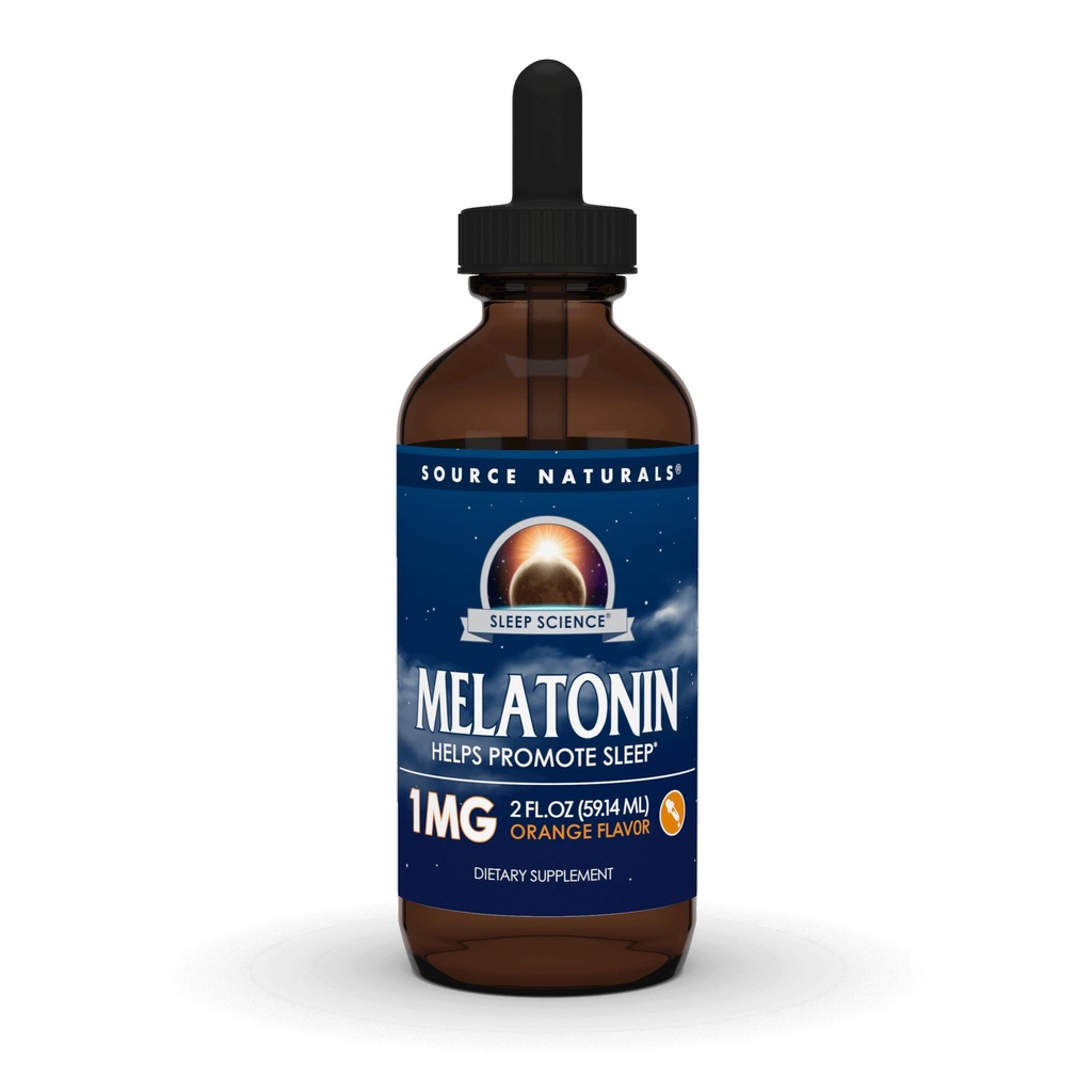 Źródło Naturals Melatonin * - 1 mg, 2 Fluid oz