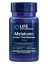 Przedłużenie życia Melatonina 6 Godzina Wyznaczone Release, 3 mg, Extended- Release Formuła dla optymalnego wsparcia snu, Zdrowe krąg rytmy, Cellular Defense, Gluten- Free, Non-GMO, Wegetarianin, 60 Tabletki