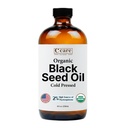 Black Seed Oil Organic Cold Pressed Unrafinted Butelka szklana 124; USDA Certified Organic Black Cumin Seed Oil 124; High Thymoquinone Omega 3 6 9 Omega 124; Dla immunologicznego wsparcia, Łączniki, trawienie, Włosy i skóry 124; 8 Fl oz