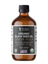 Dr. Berg Black Seed Oil Organic Cold Pressed - Czysty Nigella Sativa Black Cumin Oil - USDA Organic, Halal, Wegan - do włosów, skóry, immunologiczne wsparcie - Nierafinowany Płyn - 4 oz Butelka szklana