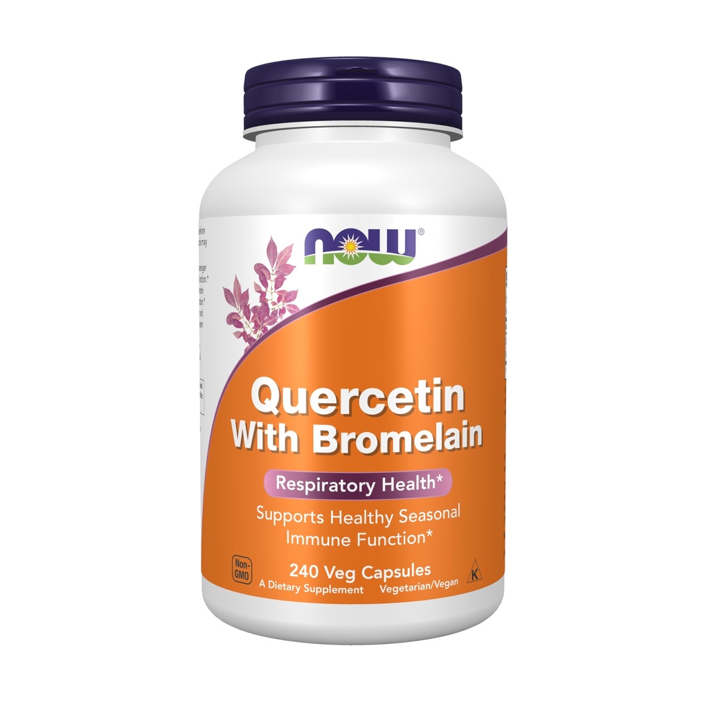 Teraz żywności Suplementy, Quercetin z Bromelain, Zbalansowany system immunologiczny *, 240 kapsułki Veg