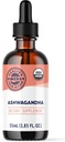 Vimergy USDA Organic Ashwagandha Liquid Extract - 27 2 ml (2 krople lub 48 - 54 krople) Servings (220mg Extract per Serving). Stress Adaptogen, Cognitive & Sleep Support. Bezalkoholowe, nieGMO (55 ml)