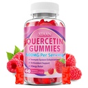 Quercetin Gummies 500mg dla dzieci i dorosłych, Organic Quercetin Suplementy z Bromelain Cynk Witamina C i D3 Wsparcie przeciwutleniacza i układu immunologicznego Zdrowie, Malina Flavor 60 Count