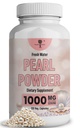 Pearl Powder Supplement for Skin Health - Anti-Aging, Antioksydant & Collagen Production - Healthy Eyes, Hair & Nails, Supports Immunity, Mood and Sleep - Z Wapń & Amino Acids 120 kapsułek 1000mg